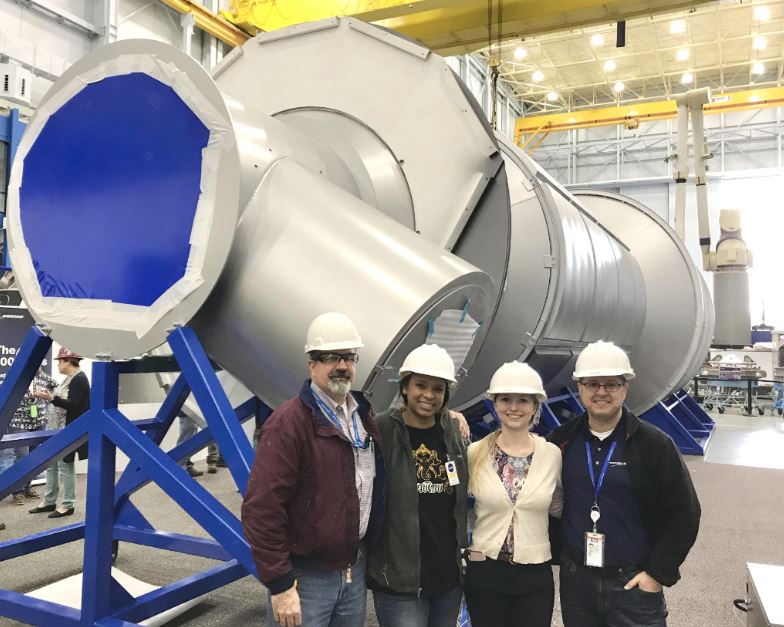 Megan Smith with the NASA cis-lunar habitat mockup team