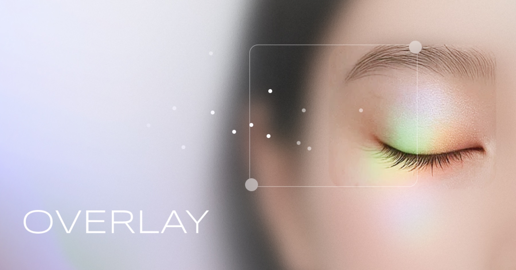 Overlay computer-vision overlay tracking an eye and makeup look in real time